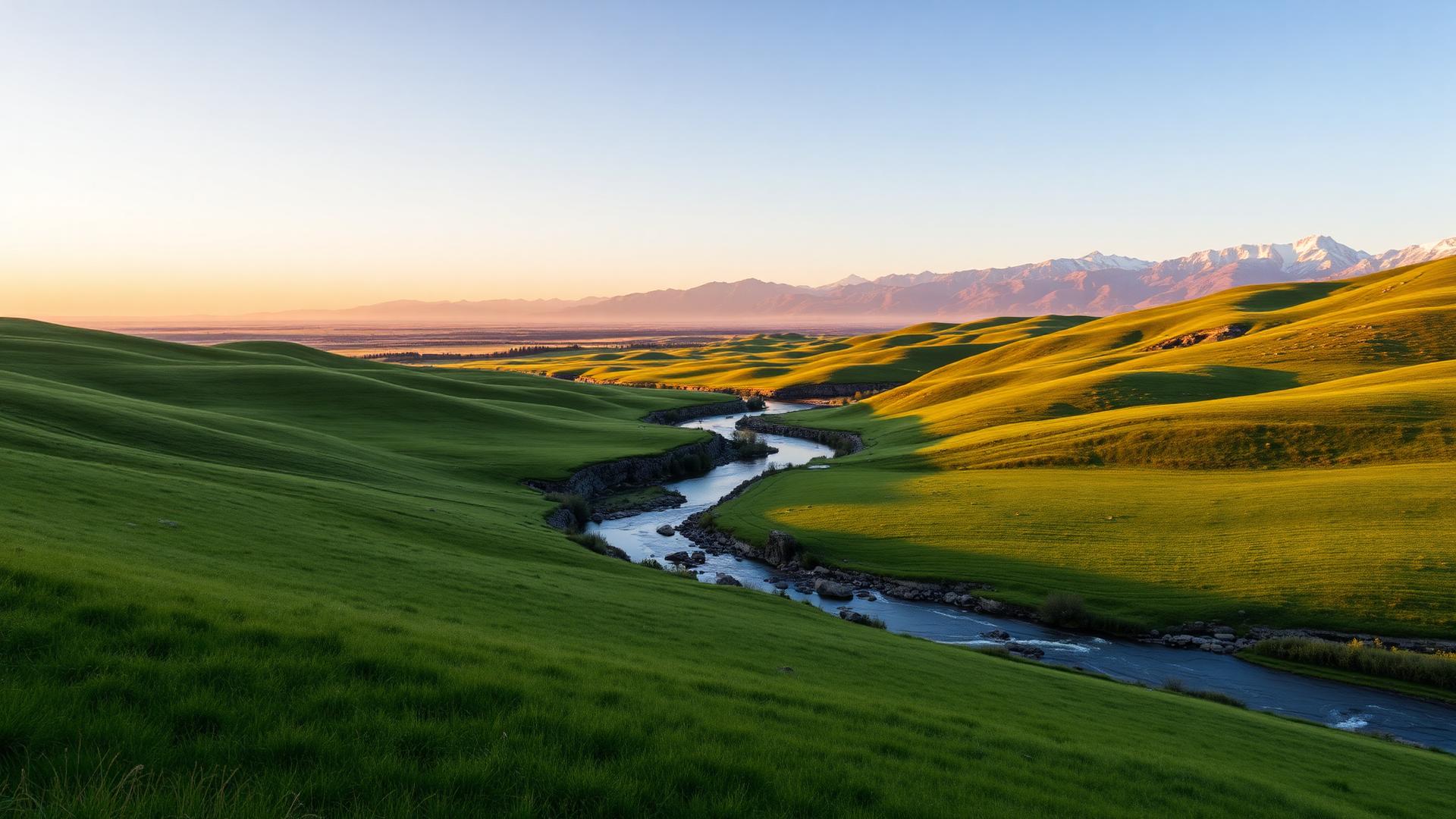 Montana landscape near Helena at golden hour